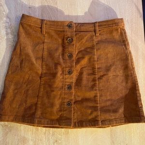 EUC Forever 21 cord button up skirt